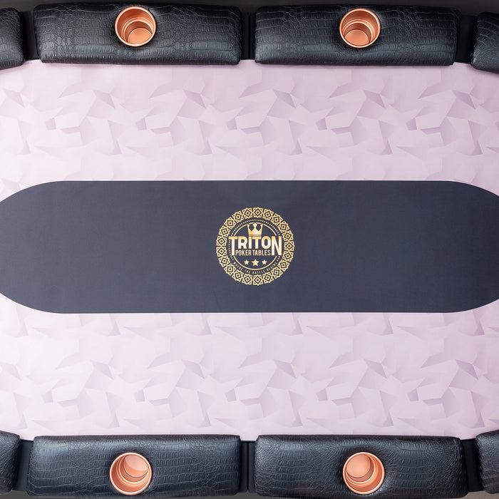 Poker table with Triton logo on a white background