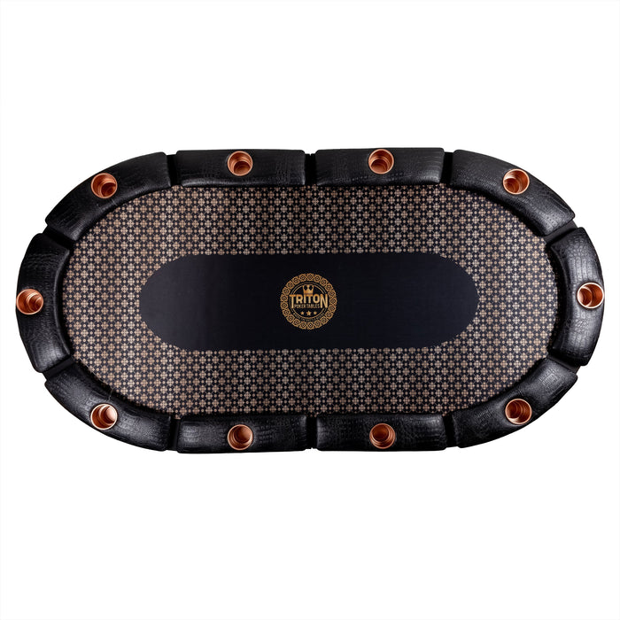 Black and brown textured device with Triton logo on a white background