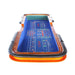Casino craps table with blue playing surface on a white background