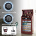 Wine cabinet with air circulation fans and pulley system highlighted