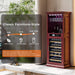 Wine cabinet with a classic furniture-style design, featuring a whisper-quiet compressor and anti-vibration technology.