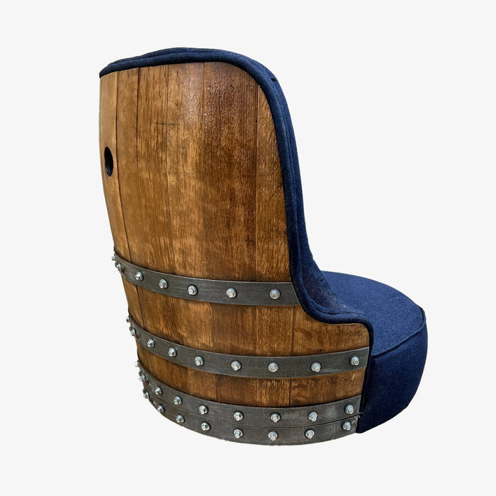 Luxury Oak Barrel Bar Stool - Adjustable Hydraulic Base - Handcrafted Reclaimed Oak Barrel Chair - Pub & Whiskey Barrel Seating - Rustic Home Decor