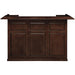 Dark wooden bar cabinet on a white background