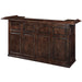 Dark wooden bar cabinet on a white background
