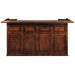 Wooden bar with a dark brown finish on a white background