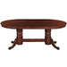 Wooden dining table with a Chestnut finish on a white background
