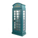 Teal phone booth model on a white background