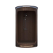 Brown shower enclosure with a shower head on a white background