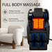 Massage chair with airbags and heating function in a living room setting