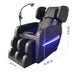 Massage chair with dimensions indicated on a white background