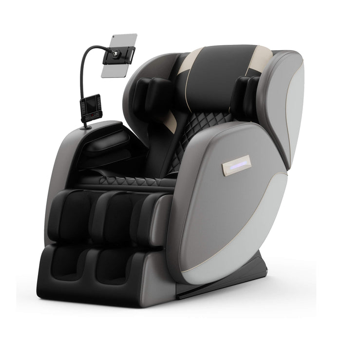 Massage chair with control panel on a white background