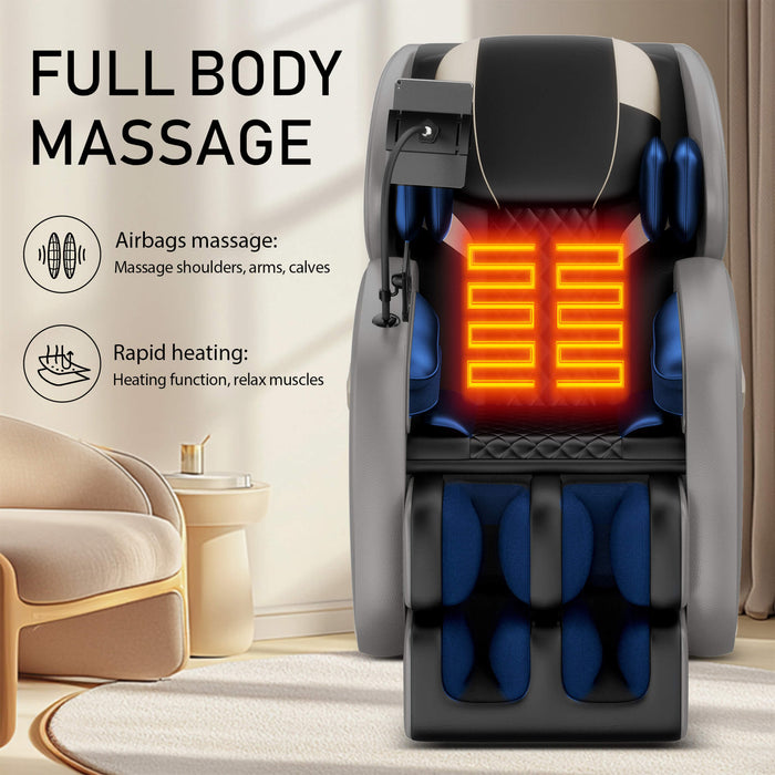 Massage chair with heating function in a room setting