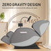 Zero gravity design massage chair with recline angle indicator on a neutral background