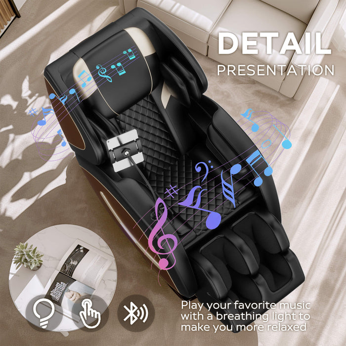 Massage chair with music and light features in a home setting