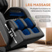 Massage chair with leg massage functions in a home setting