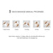 Illustrations of different massage techniques with text on back massage manual programs.