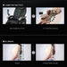 Comparison of massage chair design features with text indicating length and SL design differences.