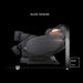Massage chair with slide design feature on a black background