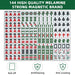 Set of high-quality melamine strong magnetic brand mahjong tiles on a white background with green text at the top.