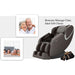 Massage chair with family photos and gift box on a white background