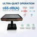 Electronic gaming table with ultra-quiet operation features on a white background