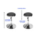 Two stools with height measurements labeled on a white background