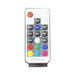 Remote control with color buttons on a white background