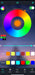 Color wheel and color selection interface on a dark background