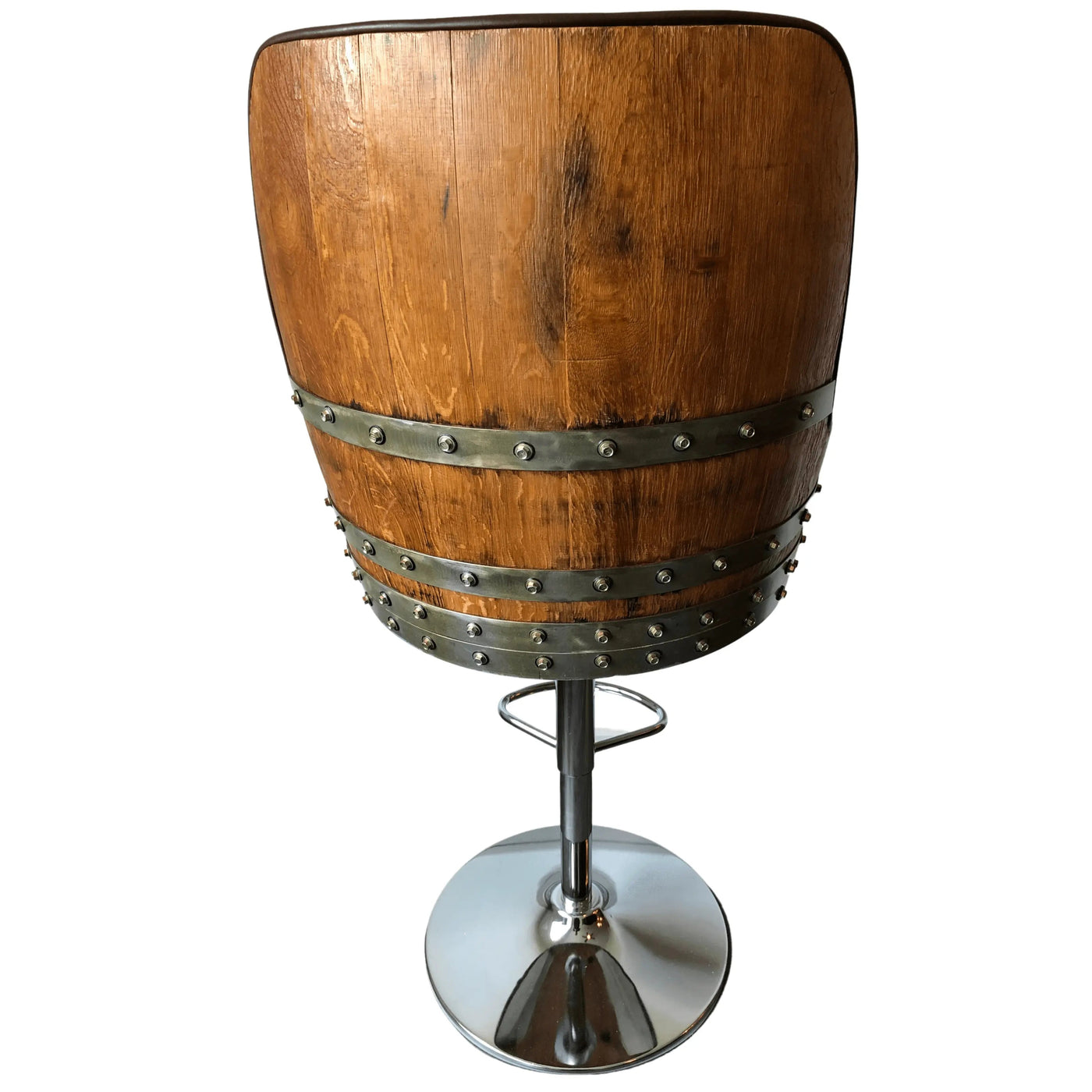 Luxurious Captain Wine Barrel Bar Stool - Adjustable Height and Swivel ...