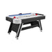 Air hockey table with red goals on a white background