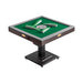 Green gaming table with card holders on a white background