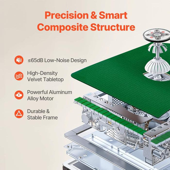 Smart composite structure with features listed on a beige background