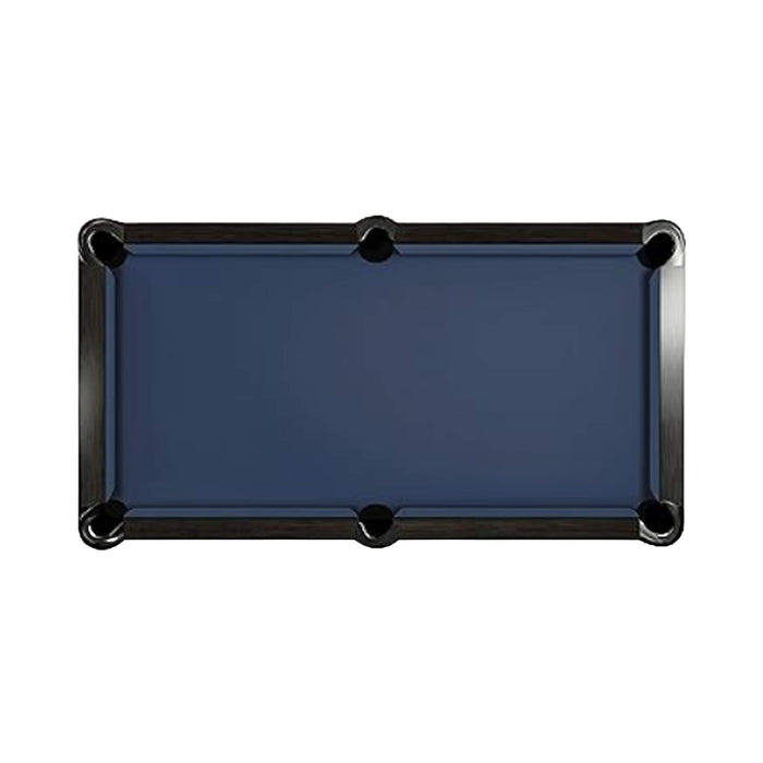 Black pool table with a white background