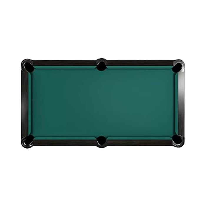 Black pool table with a white background