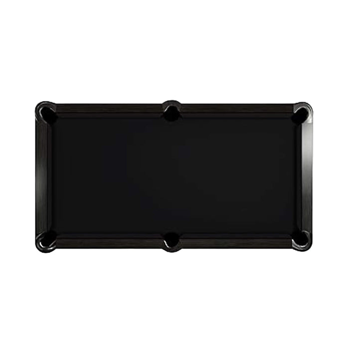 Black pool table on a white background