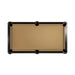 Pool table with brown felt surface and black frame on a white background