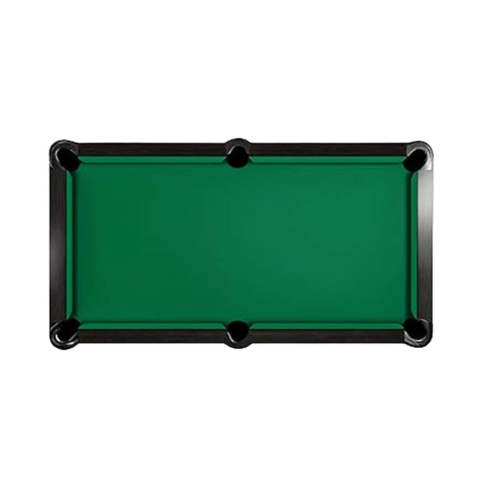Green pool table with black frame on a white background