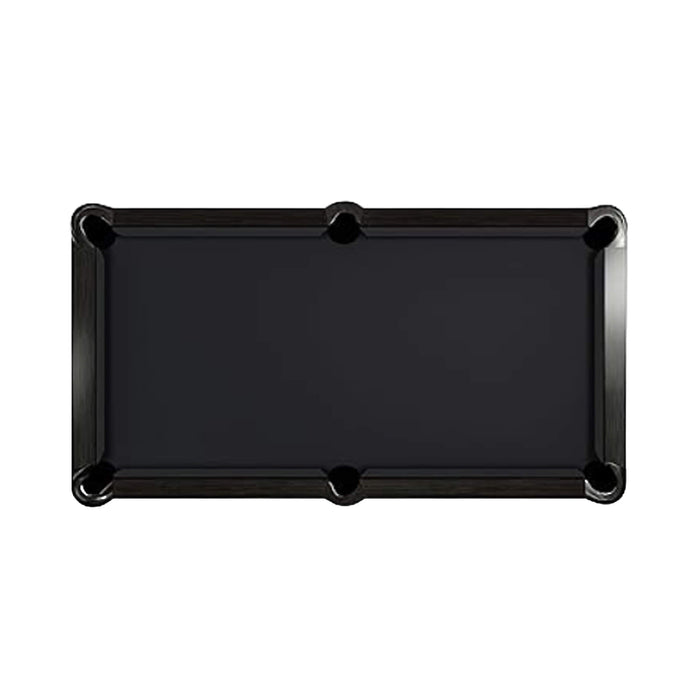 Black pool table on a white background