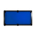 Blue pool table with black border on a white background