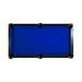 Blue pool table with black border on a white background