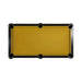 Yellow pool table with black legs on a white background