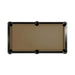 Rectangular brown sign with black border on a white background