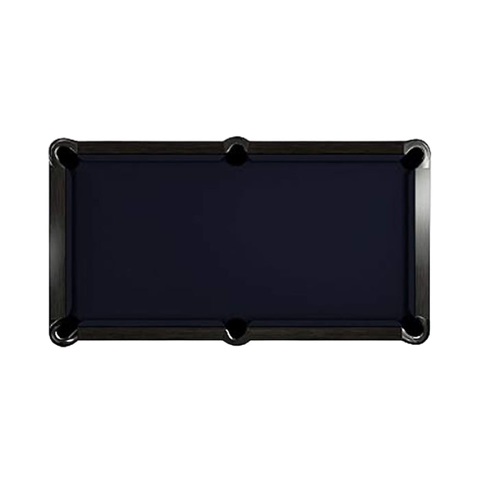 Black pool table on a white background
