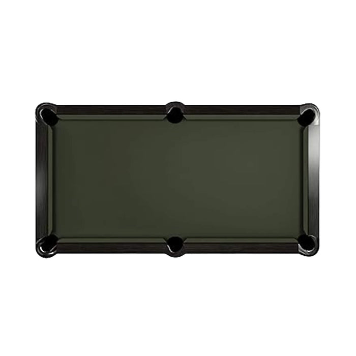 Black pool table with clear slate on a white background