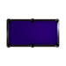Blue pool table with black border on a white background