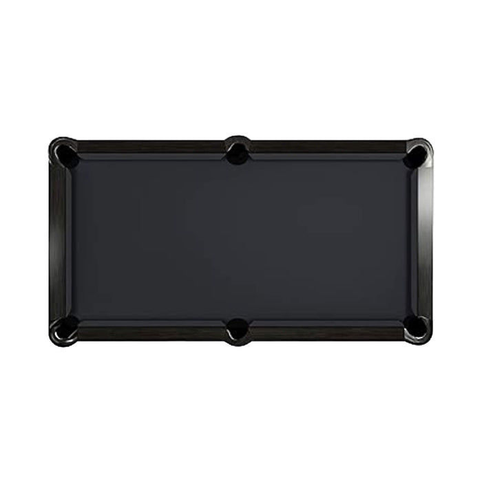 Black pool table on a white background