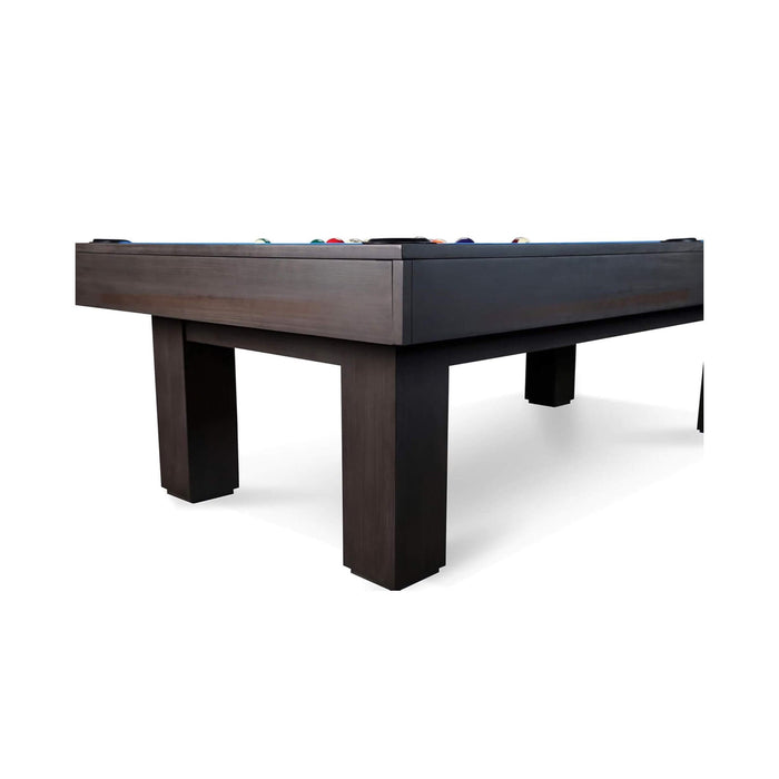 Wooden pool table on a white background