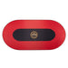 Red and black oval mat with Triton logo on a white background
