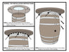 Barrel top installation instructions with diagrams and text