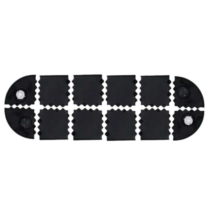 Black and white grid pattern on a white background